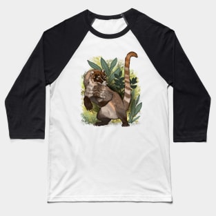 White nosed Coati Coatimundi Baseball T-Shirt